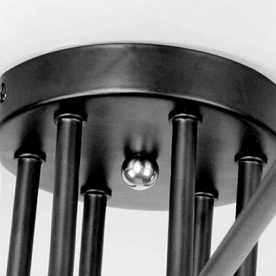 Industrial Flush Mount Ceiling Lights Sputnik Design Vintage Black Flush Chandelier Lighting