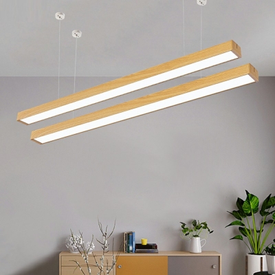 Minimalist Hanging Lamp Slim Rectangular Linear Pendant Lighting Fixtures