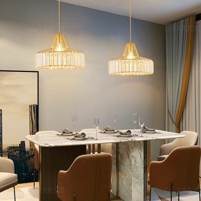 Modern Drop Pendant Crystal Pendant Lamp for Bedroom Living Room Dining Room