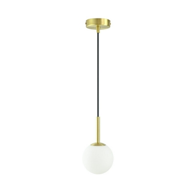 Modern Simple Drop Pendant Ball Glass Suspension Pendant for Bar Restaurant