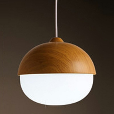  Wood Globe Pendants Light Fixtures Modern Minimalism Living Room Hanging Ceiling Light