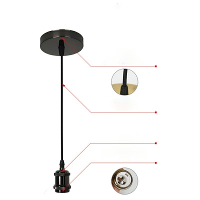 1 Light Minimalist Single Bulb Pendant Bulb Hanging Ceiling Light