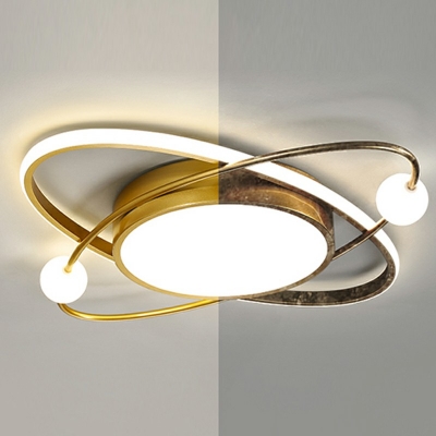 Contemporary Oval Flush Ceiling Light Fixture Multi-Ring Flush Ceiling Light
