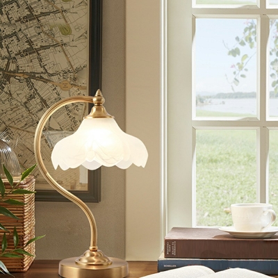 Contemporary Table Light White Glass 1 Light Nights and Lamp for Bedroom