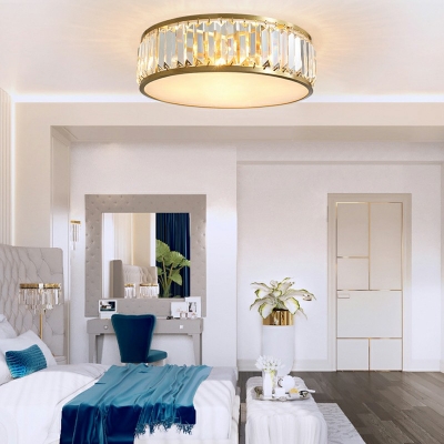 Creative Crystal Ceiling Light Colonial Style Flower Light for Hallway and Bedroom