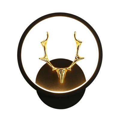 Creative Metal Led Wall Sconce Antlers Decorative Light for Corridor Bedside and Hallway