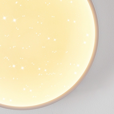 Minimalist Circular Flush Mount Ceiling Light Fixtures Drum Acrylic Flushmount Lighting