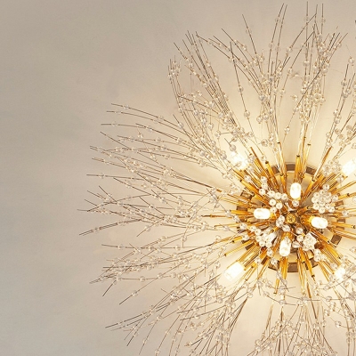 Modern Crystal Dandelion Shape Chandelier for Restaurant Clothing Store and Hotel