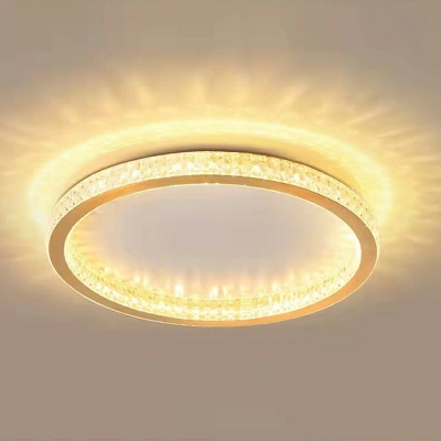 Modern Style LED Flushmount Light Nordic Style Metal Crystal Celling Light for Living Room
