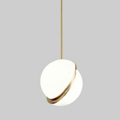1 Light Globe Shade Hanging Light Modern Style Acrylic Pendant Light for Living Room