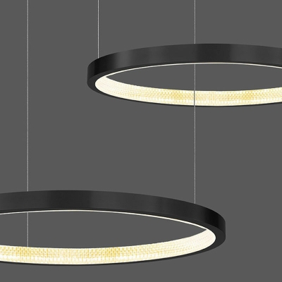 1-Light Island Light Fixture Modern Style Ring Shape Metal Pendant Lighting Fixtures