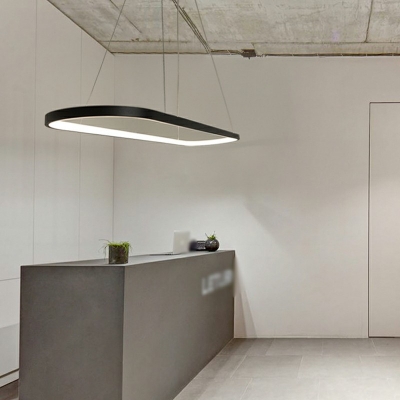1 Light Oval Shade Hanging Light Modern Style Acrylic Pendant Light for Dining Room