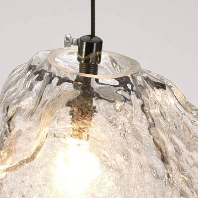 3-Light Hanging Light Fixtures Modern Style Ice Cube Shape Glass Multi Light Pendant