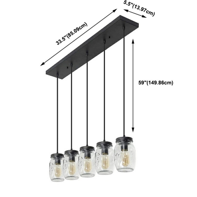 Industrial Hanging Lamp Kit Glass Hanging Pendant Lights for Bedroom Dining Room