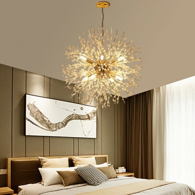 Modern Crystal Decorative Chandelier Firework Shape Light for Restaurant and Hotel