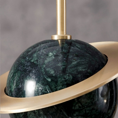 1 Light Globe Shade Hanging Light Modern Style Stone Pendant Light for Living Room