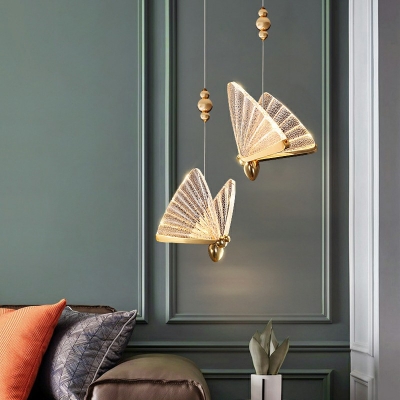 1-Light Pendant Lighting ​Modern Style Butterfly Shape Metal Hanging Lamp Kit