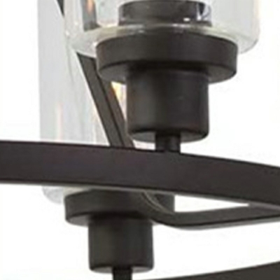 Design Style Chandelier 6 Head Glass Shade Ceiling Chandelier for Living Room Bedroom