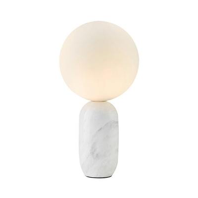 Ultra-Modern Table Light White Glass Night Table Lamps for Bedroom Living Room