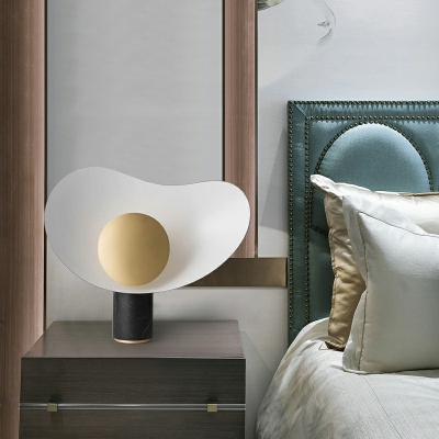 1-Light Nightstand Lamps Minimalism Style Globe Shape Metal Bedside Table Light