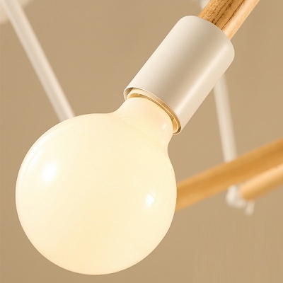 12 Lights Spider Shade Hanging Light Modern Style Metal Pendant Light for Living Room