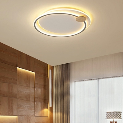 Contemporary Rings Flush Ceiling Light Fixture Multi-Ring Flush Ceiling Light