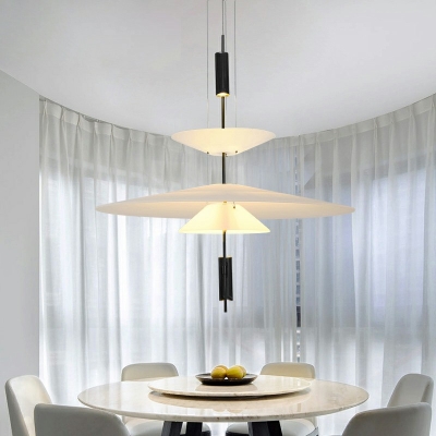 Disc-Shaped LED Pendant Lighting Nordic Style Pendent Light in Golden or Black