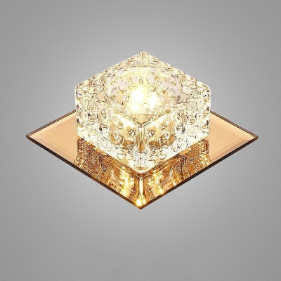 Nordic Concealed Crystal Decorative Ceiling Light for Corridor Bedside and Hallway