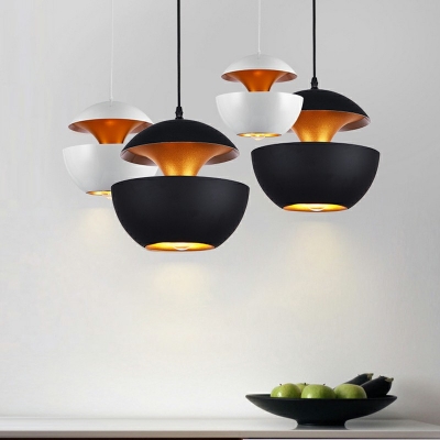 Postmodern Style Hanging Lamp Kit Global Shape Metal Hanging Light Fixtures for Bedroom