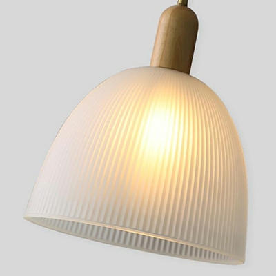 1 Light Flared Shade Hanging Light Modern Style Glass Pendant Light for Dining Room