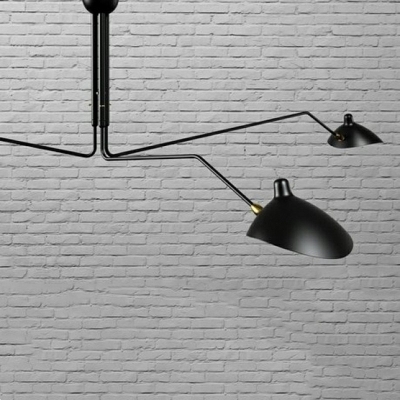 3 Lights Flared Shade Hanging Light Modern Style Metal Pendant Light for Dining Room