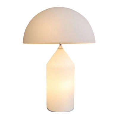 Contemporary Table Lamp Mushroom Shape Glass Material Night Table Lamps for Bedroom