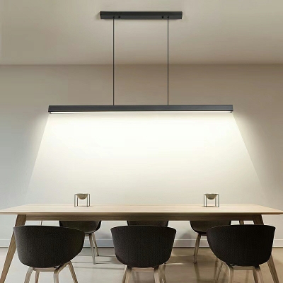 Modern Simple Metal Decorative Linear Chandelier for Restaurant Hallway and Bar