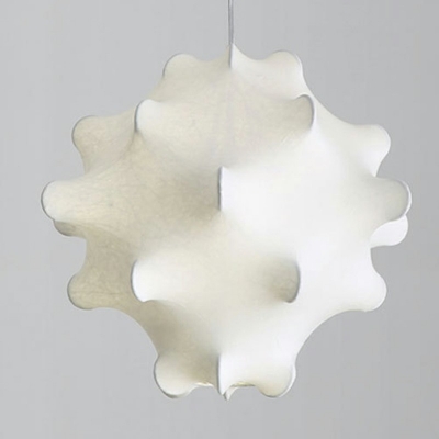 Ultra-Modern Down Lighting Silk Material White Hanging Light Fixtures for Living Room Bedroom