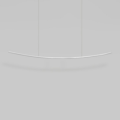 1 Light Arc Shade Hanging Light Modern Style Metal Pendant Light for Living Room