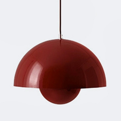 1 Light Dome Nordic-Style Metal Hanging Ceiling Lights Modern Modern Pendant Lighting for Dinning Room