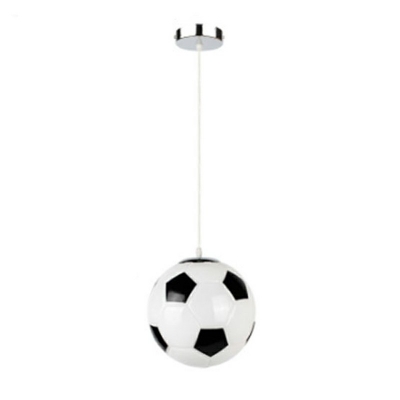 1 Light Football Shade Hanging Light Modern Style Glass Pendant Light for Dining Room
