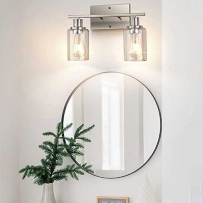 American Style LED Wall Sconce Light 2 Lights Nordic Style Glass Vanity Light for Dressing Table