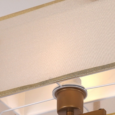 Chinese Style LED Flushmount Light Modern Style Fabric Metal Celling Light for Living Room