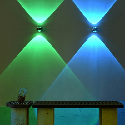 Creative RGB Colored Ambient Wall Sconce Decorative 2 Lights Light for Hotel KTV and Bar