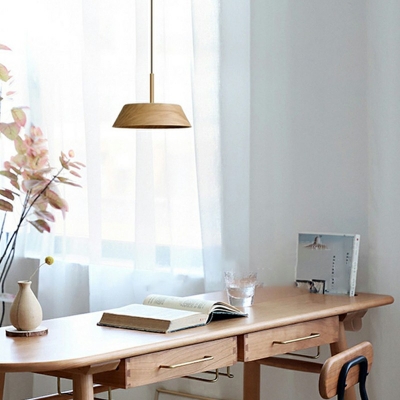 Japanese Style LED Pendant Light Modern Style Wood Acrylic Hanging Light for Living Room