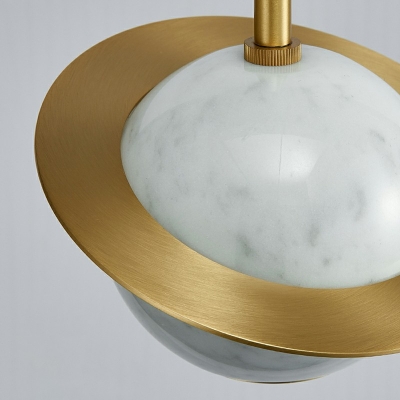 Modern Simple Suspension Pendant Cement Ball Shape Hanging Light Fixtures for Living Room