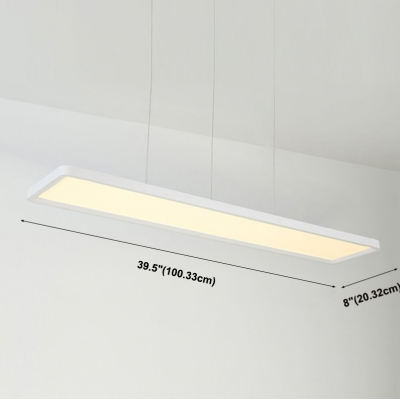 Modern Style LED Pendant Light Minimalism Style Linear Metal Acrylic Hanging Light for Office