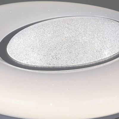 Oval Shaped LED Flushmount Light Modern Style Metal Glass Celling Light for Bedroom