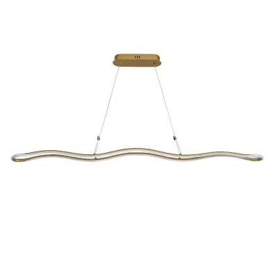 1 Light Curve Shade Hanging Light Modern Style Acrylic Pendant Light for Living Room