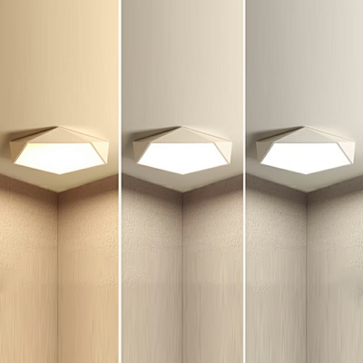 1-Light Flush Mount Lamp Modern Style Geometric Shape Metal Ceiling Light Fixture