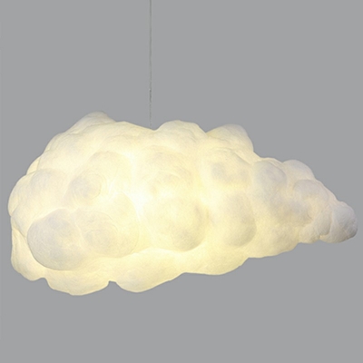 Contemporary Cloud Chandelier Lighting Fixtures Fabric Suspension Pendant Light