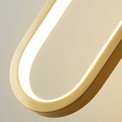 Contemporary Hanging Lamp Kit Ring Shape Down Lighting Pendant for Living Room Bedroom
