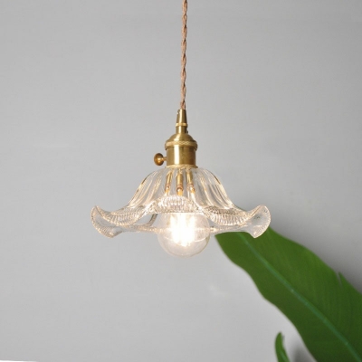 Industrial 1 Light Glass Hanging Ceiling Lights Vintage Pendants Light Fixtures for Bedroom