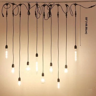 Industrial-Style Swag Pendant Light Wire Jungle Cluster Pendant Light